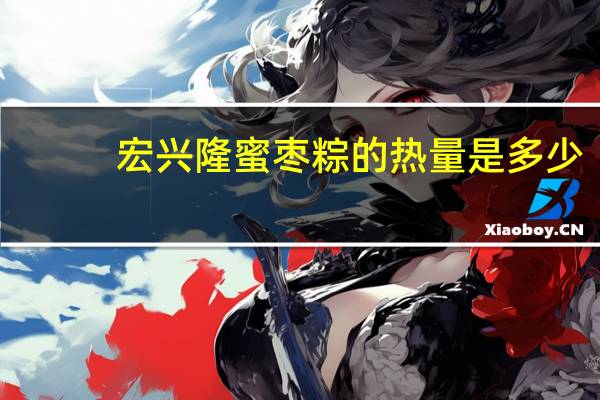 宏兴隆 蜜枣粽的热量是多少