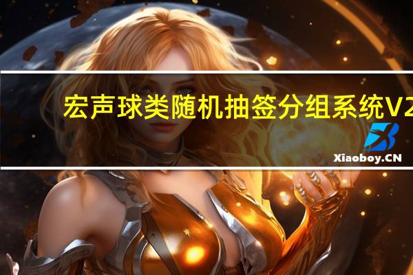 宏声球类随机抽签分组系统 V2.8 绿色版（宏声球类随机抽签分组系统 V2.8 绿色版功能简介）