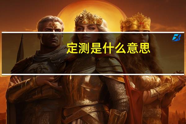 定测是什么意思