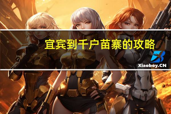 宜宾到千户苗寨的攻略