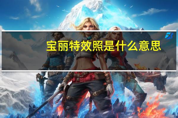 宝丽特效照是什么意思