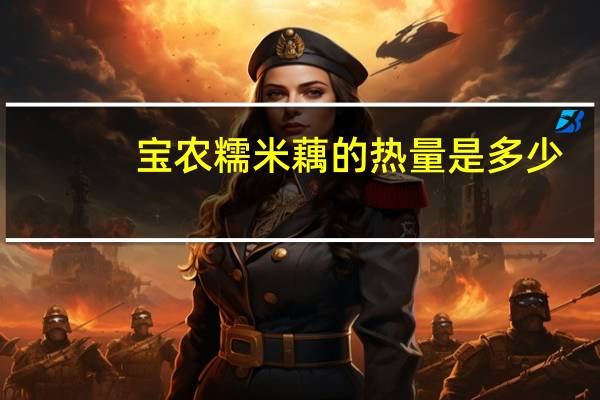 宝农 糯米藕的热量是多少
