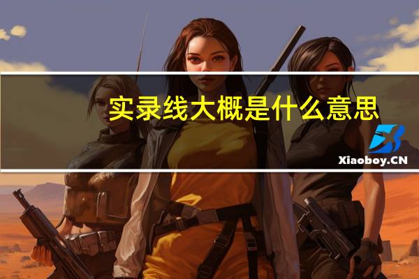 实录线大概是什么意思