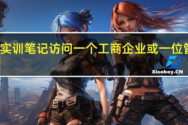 实训笔记访问一个工商企业或一位管理者（访问一位管理者向他了解他的职位）