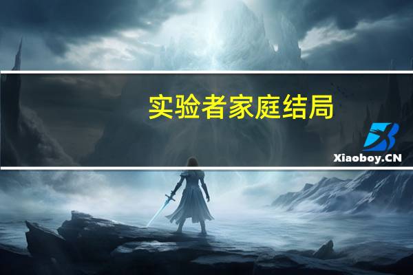 实验者家庭结局（实验者简介）
