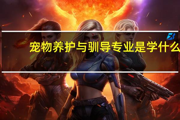 宠物养护与驯导专业是学什么
