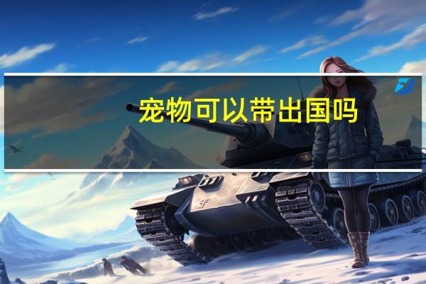 宠物可以带出国吗