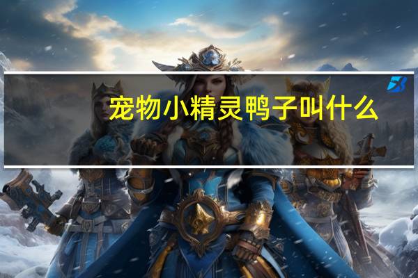 宠物小精灵鸭子叫什么