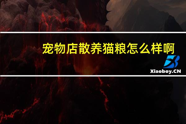 宠物店散养猫粮怎么样啊