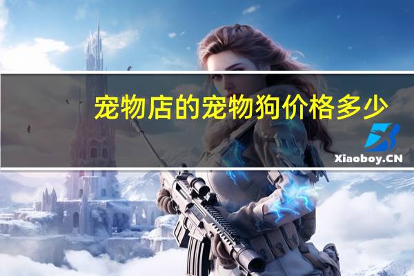 宠物店的宠物狗价格多少