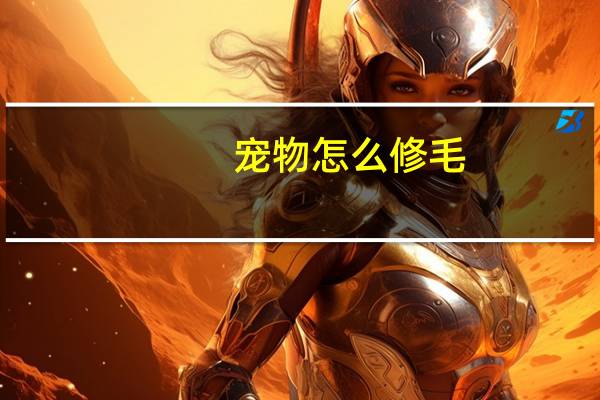 宠物怎么修毛