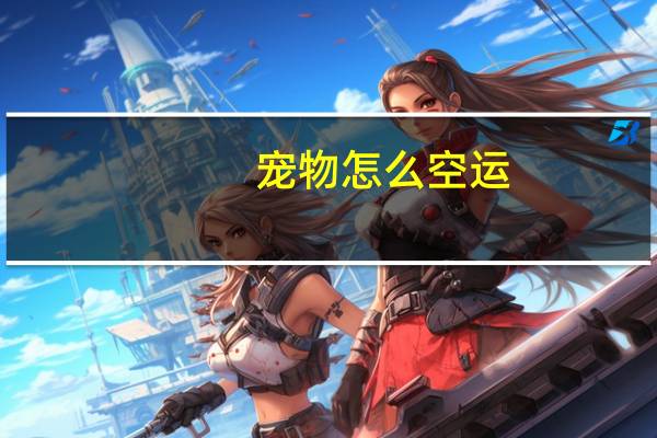 宠物怎么空运