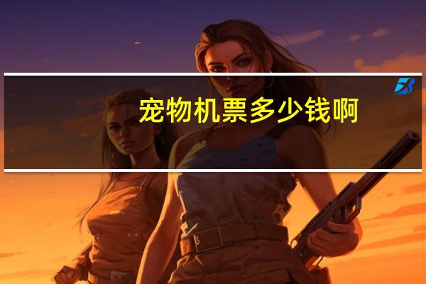 宠物机票多少钱啊