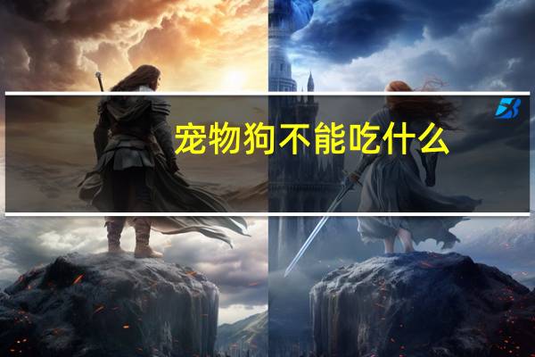 宠物狗不能吃什么
