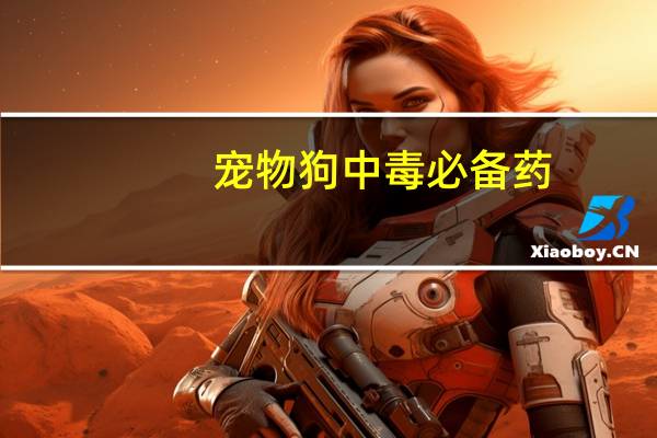 宠物狗中毒必备药