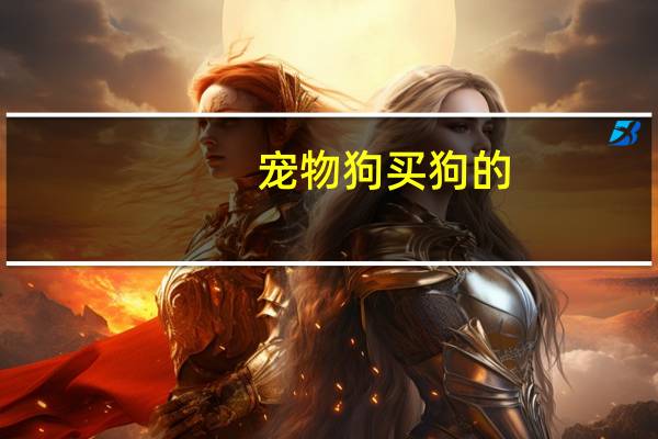 宠物狗买狗的