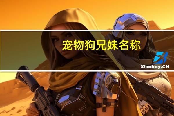 宠物狗兄妹名称