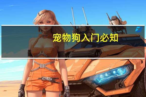 宠物狗入门必知