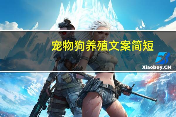 宠物狗养殖文案简短