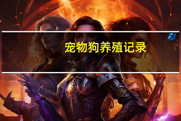 宠物狗养殖记录