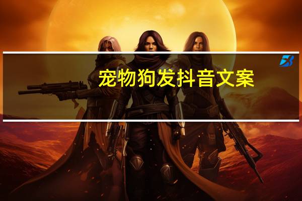 宠物狗发抖音文案