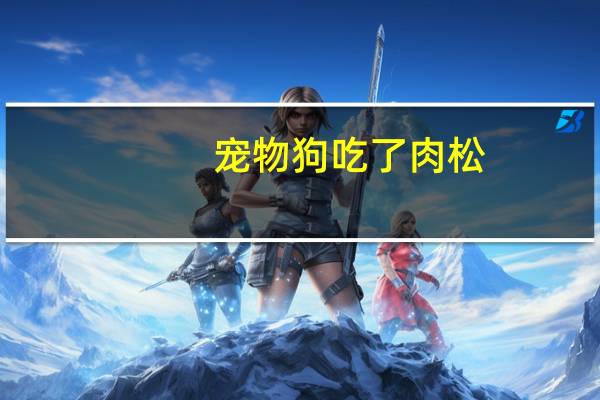 宠物狗吃了肉松