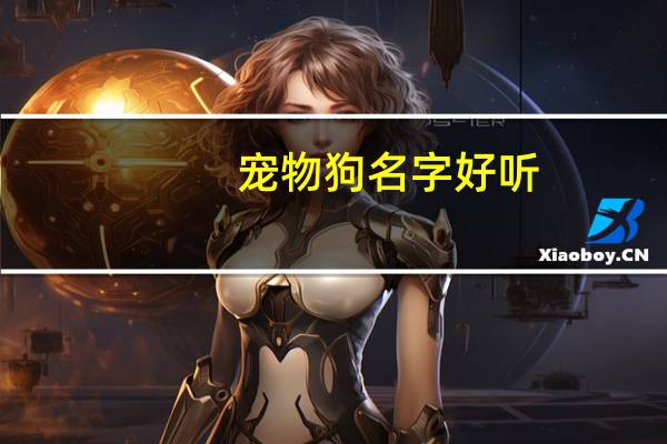 宠物狗名字好听