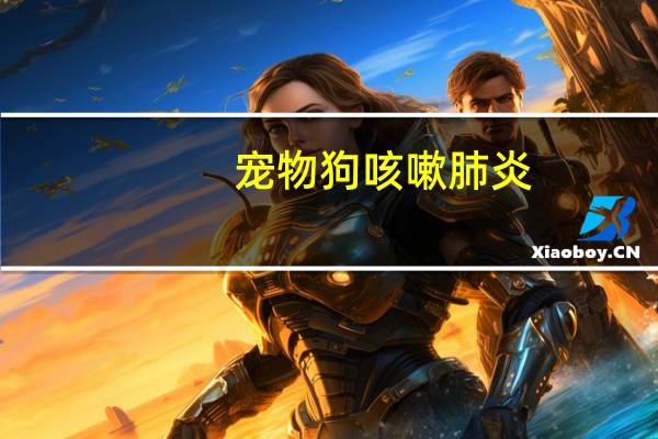 宠物狗咳嗽肺炎