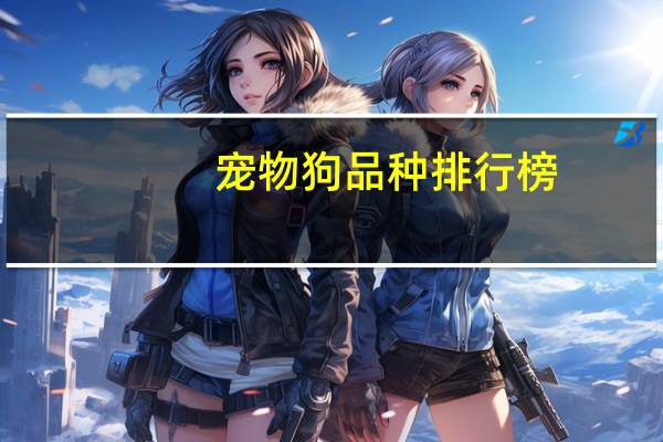 宠物狗品种排行榜