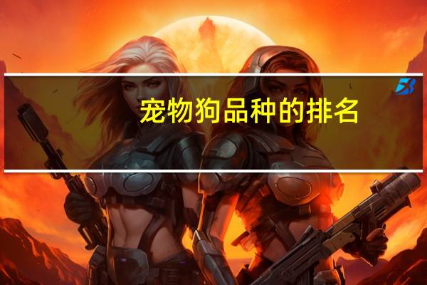 宠物狗品种的排名