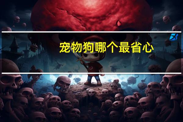 宠物狗哪个最省心