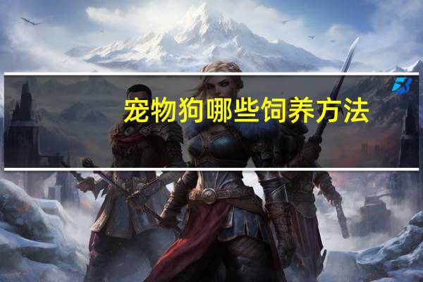 宠物狗哪些饲养方法