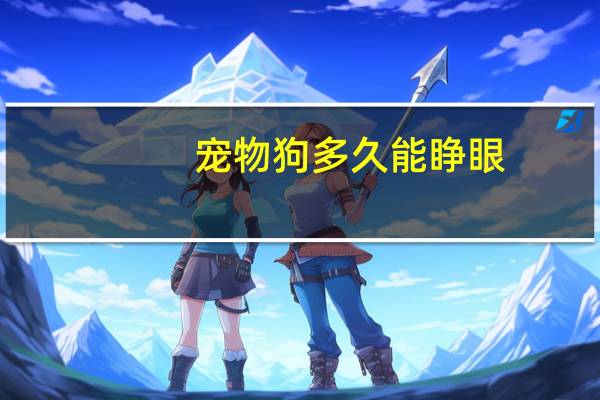 宠物狗多久能睁眼