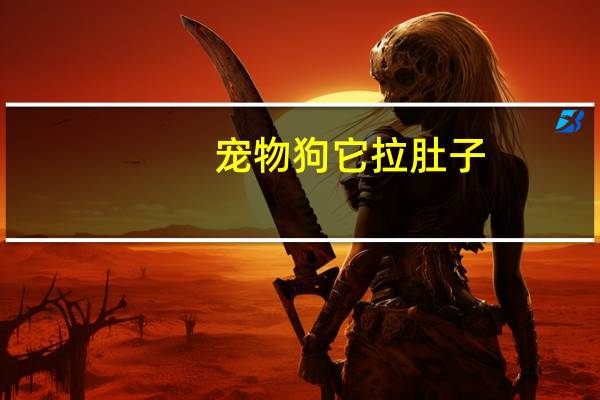 宠物狗它拉肚子
