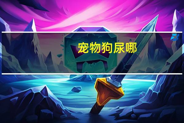 宠物狗尿哪