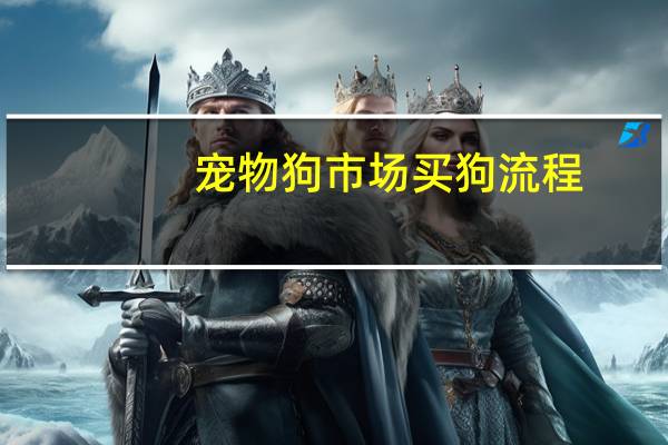 宠物狗市场买狗流程