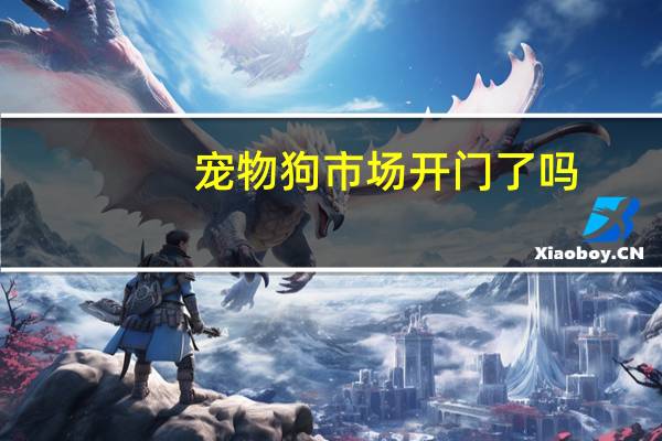 宠物狗市场开门了吗