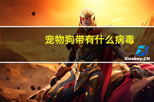 宠物狗带有什么病毒