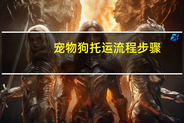 宠物狗托运流程步骤