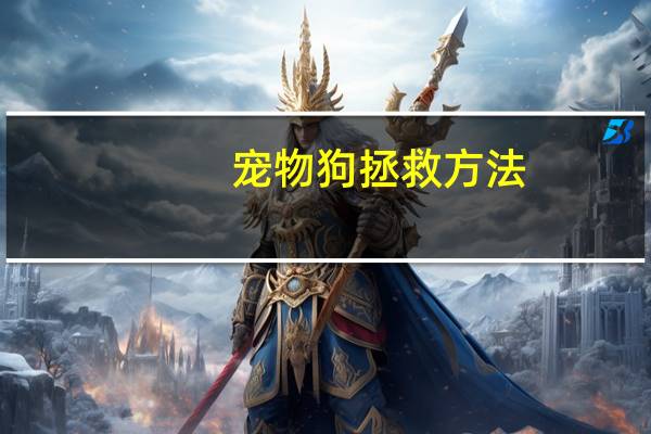 宠物狗拯救方法