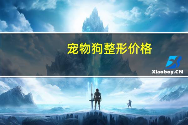 宠物狗整形价格