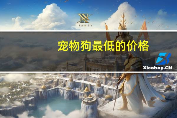 宠物狗最低的价格