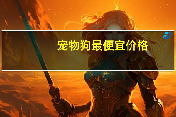 宠物狗最便宜价格