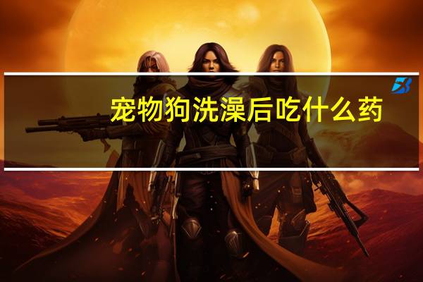 宠物狗洗澡后吃什么药