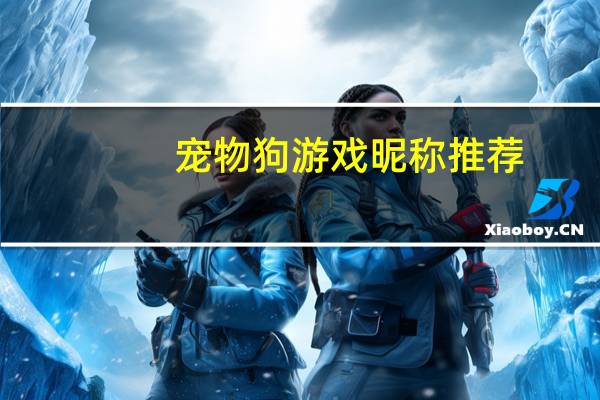 宠物狗游戏昵称推荐