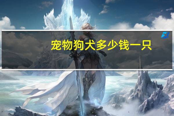 宠物狗犬多少钱一只