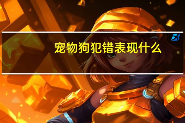 宠物狗犯错表现什么