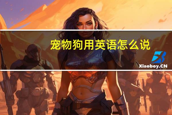 宠物狗用英语怎么说