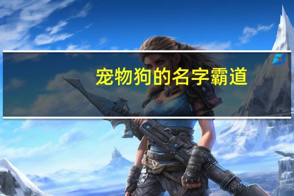 宠物狗的名字霸道