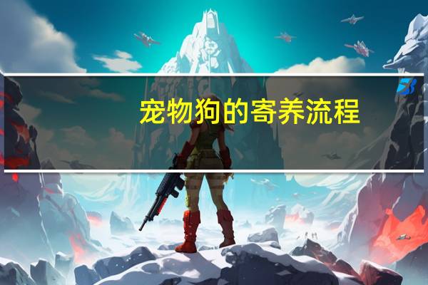 宠物狗的寄养流程